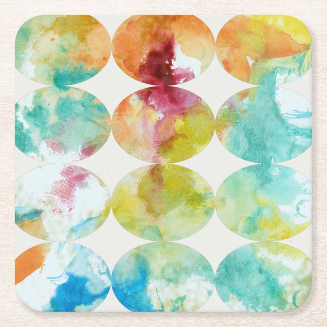 Merging Colour II Square Paper Coaster (Front)