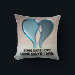 Merging Hearts & Tears: 3D Union of Emotion Cushion<br><div class="desc">A poignant 3D design illustrating abstract tear and heart shapes gracefully merging together,  symbolising the complex interplay and eventual union of sorrow and love. Soft,  ambient light enhances the tenderness of the moment.</div>