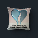 Merging Hearts & Tears: 3D Union of Emotion Cushion<br><div class="desc">A poignant 3D design illustrating abstract tear and heart shapes gracefully merging together,  symbolising the complex interplay and eventual union of sorrow and love. Soft,  ambient light enhances the tenderness of the moment.</div>