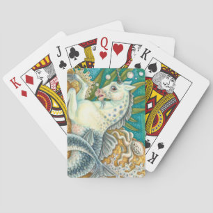 MERHORSE & WHITE OCTOPUS, FANTASY UNICORN HORSE PLAYING CARDS