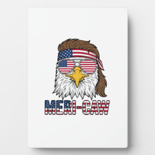 Meri-Caw Patriotic Eagle Vintage Engraving Shirt_1 Plaque