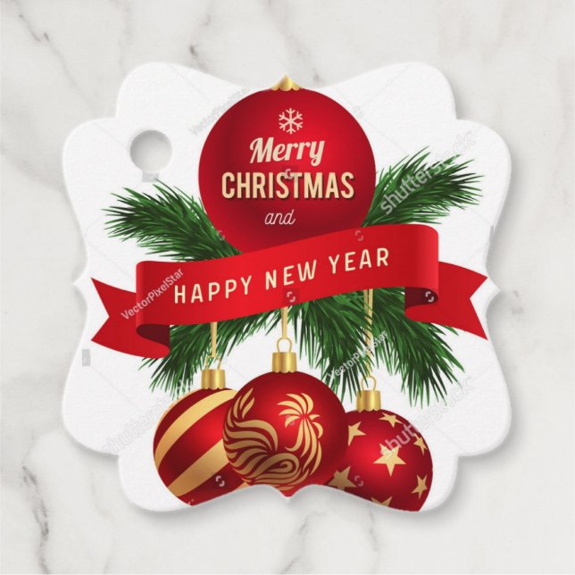 Meri Christmas Favour Tags (Front)