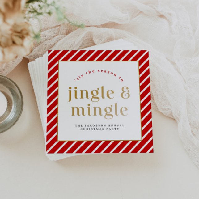 MERI Festive Holiday Jingle Mingle Christmas Party Napkin (Creator Uploaded)