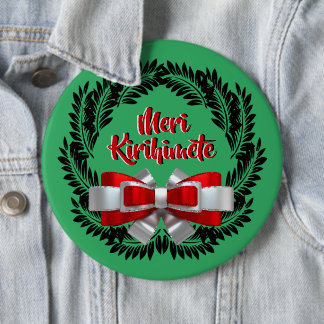 Meri Kirihimete Maori for Merry Christmas 6 Cm Round Badge