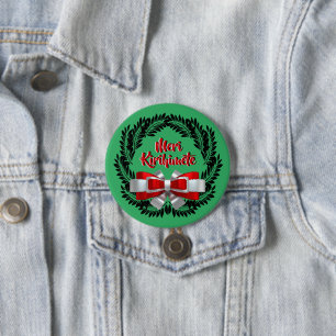 Meri Kirihimete Maori for Merry Christmas 7.5 Cm Round Badge