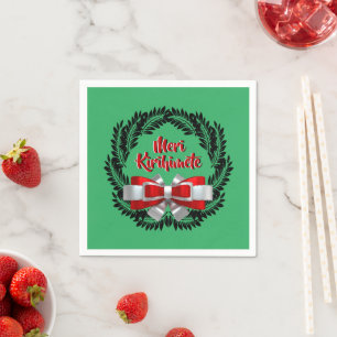 Meri Kirihimete Maori for Merry Christmas Cocktail Napkin