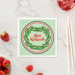 Meri Kirihimete Maori Merry Christmas Cocktail Napkin