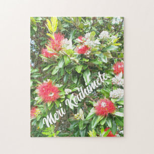 MERI KIRIHIMETE MAORI MERRY XMAS NEW ZEALAND KIWI  JIGSAW PUZZLE
