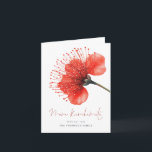 Meri Kirihimete Pōhutuka Photo NZ Christmas Folded Holiday Card<br><div class="desc">Meri Kirihimete Pōhutukawa Photo 2026 Calendar NZ Christmas folded. Available digitally and printed. A contemporary design with a watercolor Pōhutukawa illustration and New Zealand greeting in a set stylish script.. Easily personalise the rest of the words as required and replace the sample photo on the back with your own.</div>