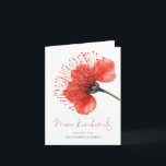 Meri Kirihimete Pōhutuka Photo NZ Christmas  Holiday Card<br><div class="desc">Meri Kirihimete Pōhutukawa Photo 2026 Calendar NZ Christmas. Available digitally and printed. A modern design with a watercolor Pōhutukawa illustration and New Zealand greeting in a set stylish script.. Easily personalise the rest of the words as required and replace the sample photo on the back with your own.</div>