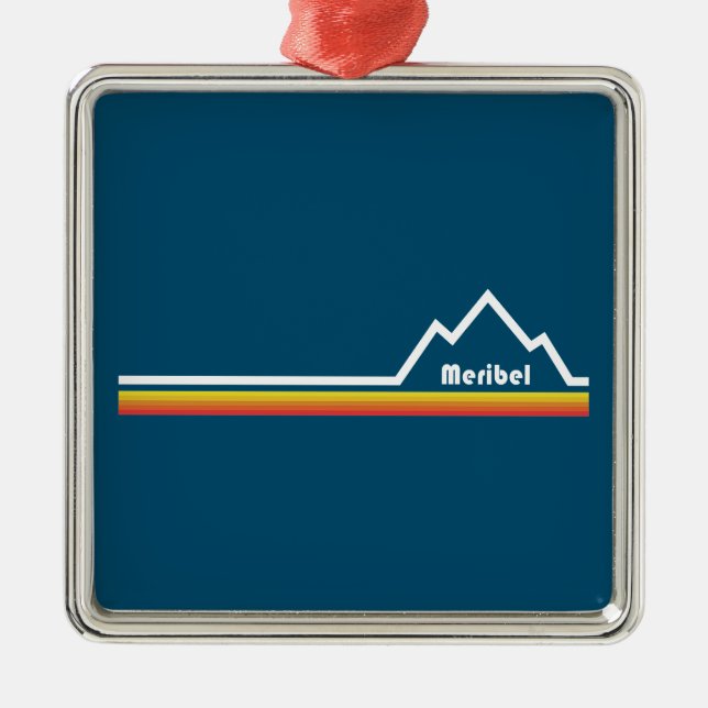 Meribel France Metal Tree Decoration (Front)