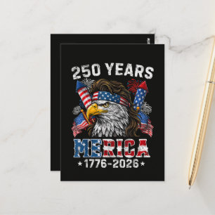 Merica 250 Anniversary USA 250 Years Postcard
