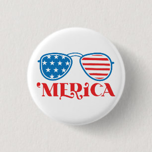 Merica 4th of July Design-32042 3 Cm Round Badge