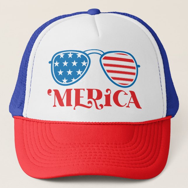 Merica 4th of July Design-32042 Trucker Hat (Front)