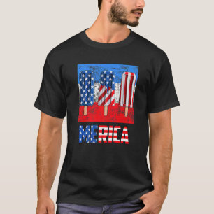 Merica 4th Of July Popsicle Red White Blue America T-Shirt