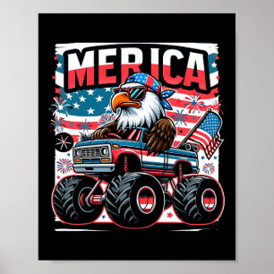 Merica 4th Of July Shirts Boys Kids American Flag Poster