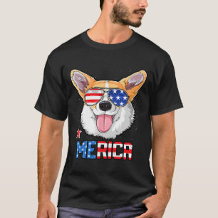 Merica 4th Of July T Shirt Kids Boys Girls Dog Pup