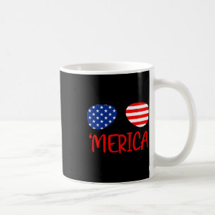 Merica 4th Of July Tee Independence Day Usa Flag  Coffee Mug