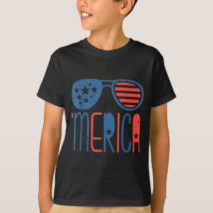 Merica American Flag Aviators Toddler T-Shirt