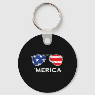Merica American Flag Sunglasses Boys Girls Kids US Key Ring
