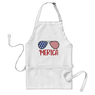 'Merica American Flag sunglasses Standard Apron