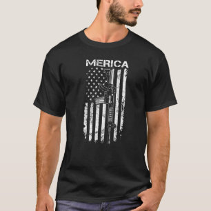 Merica Ar15 2nd Amendment 4th Of July Usa Flag G T-Shirt