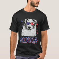 Merica Australian Shepherd Dog 4th Of July Usa