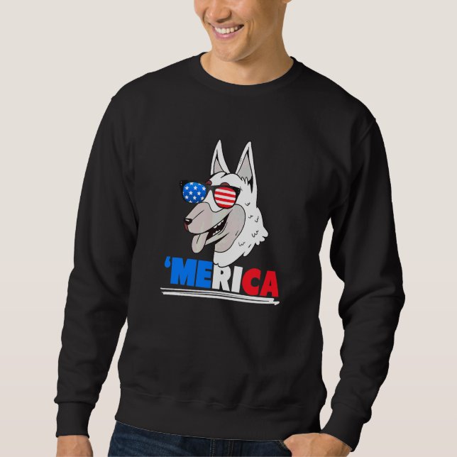 Merica Belgian Malinois Dog   Sweatshirt (Front)