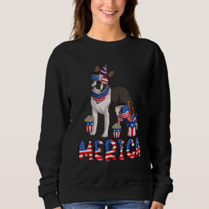 Merica Boston Terrier 4th Of July American Usa Fla Sweatshirt