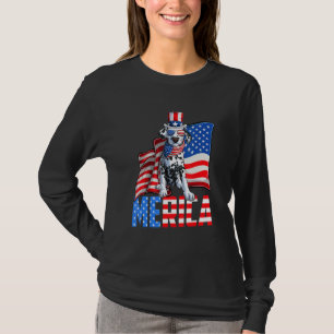 Merica Dalmatian 4th Of July American Usa Flag Dal T-Shirt