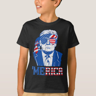 Merica Donald Trump - Funny Trump 4th Of July Amer T-Shirt