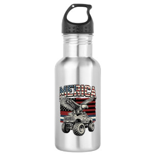 Merica Eagle Monster Truck Vintage Patriotic 532 Ml Water Bottle