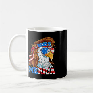 Merica Eagle Mullet 4th Of July American Flag Usa  Coffee Mug