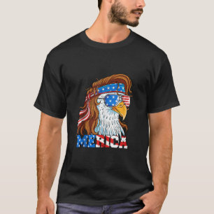 Merica Eagle Mullet 4th of July American Flag Usa T-Shirt