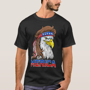 Merica Eagle Mullet 4th Of July Men Women American T-Shirt