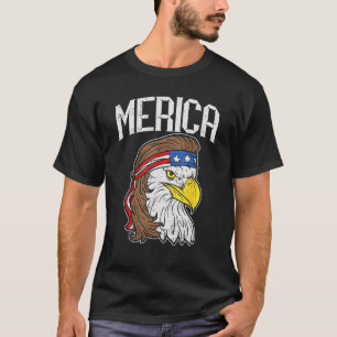 Merica Eagle Mullet Shirt 4th Of July Redneck Patr