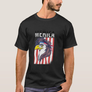 Merica Eagle Mullets 80s Hairstyle Pride T-Shirt