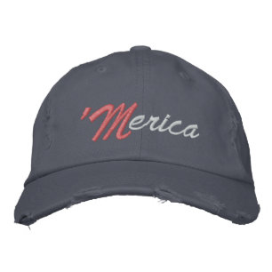 'MERICA EMBROIDERED HAT