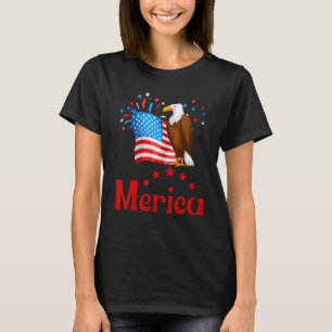 Merica Flag Eagle Glasses T-Shirt