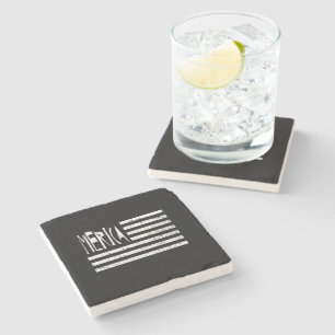 Merica Flag Stone Coaster