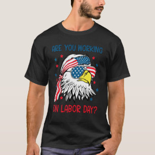 Merica Freedom Eagle Mullet American Labour Day T-Shirt