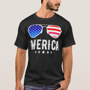 Merica Freedom USA Patriotic Vintage  T-Shirt