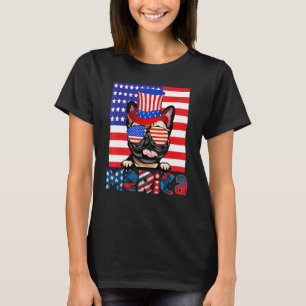 Merica French Bulldog American Flag 4th Of July Fr T-Shirt
