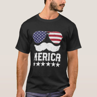 Merica Funny 4th of July American Flag USA America T-Shirt