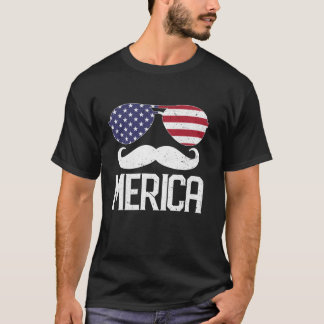 Merica Funny 4th of July American Flag USA America T-Shirt