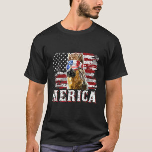 Merica German Shepherd Dog Mullet 4th Of July Usa  T-Shirt