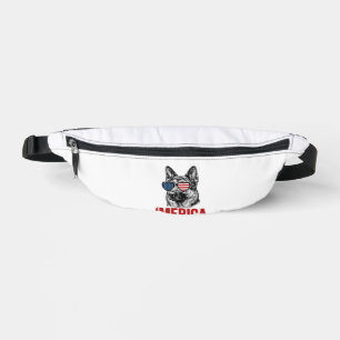 Merica German Shepherd Flag Sunglasses Shirt Desig Bum Bags