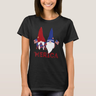 Merica Gnomes Gnomies Usa Independence Day 4th Of T-Shirt