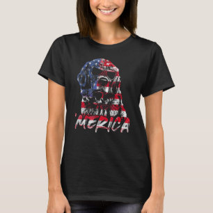 Merica Golden Retriever 4th Of July American Flag T-Shirt