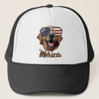 Merica Golden Retriever, 4th of July, USA, Dogs
